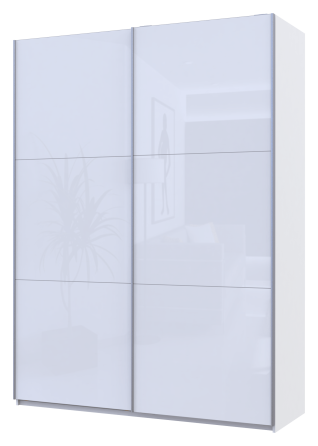 Шафа-купе двохдверна Doros G-Caiser 180х60х240 см Білий/2 Білих скла (DRS-011014) Дніпро