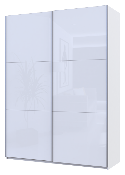 Шафа-купе двохдверна Doros G-Caiser 180х60х240 см Білий/2 Білих скла (DRS-011014) Дніпро - фото 3