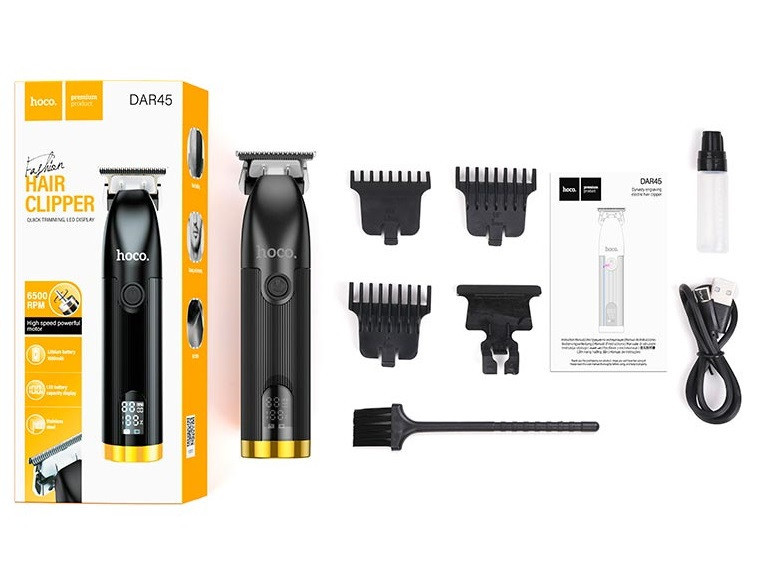 Машинка для стрижки волосся HOCO Dynasty engraving DAR45, чорна Вінниця - фото 3