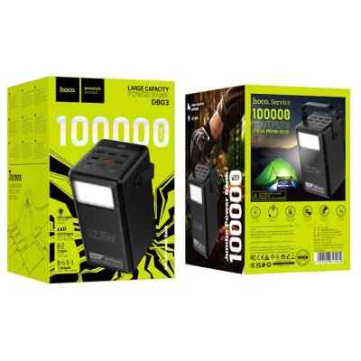 Батарея универсальная HOCO 100000mAh Endure 22.5W PD, QC, LED Lamp, Black (DB03 / 714721) Винница