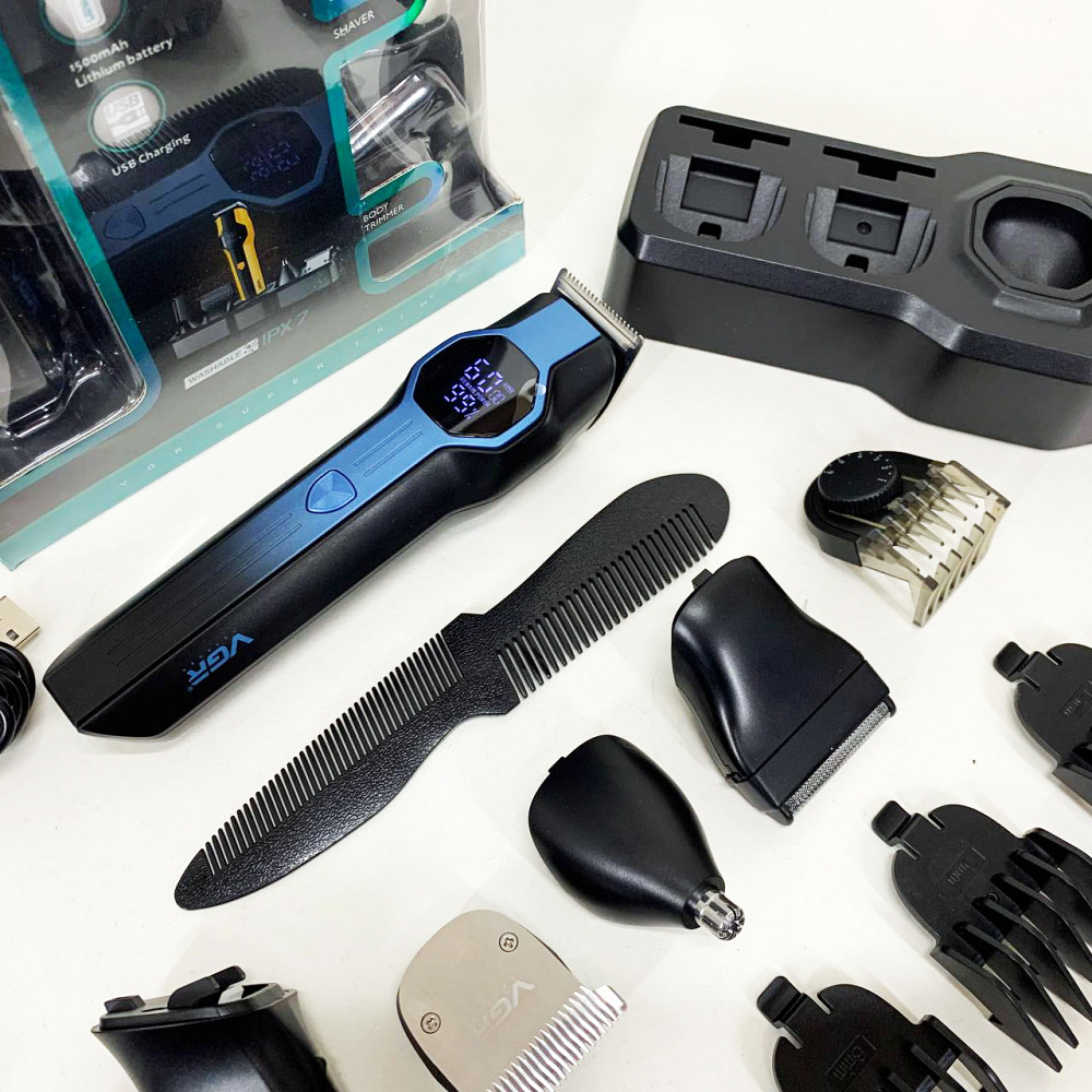 Триммер для стрижки аккумуляторный профессиональный VGR, Беспроводные машинки для стрижки легкие SD-12 Львов - изображение 7