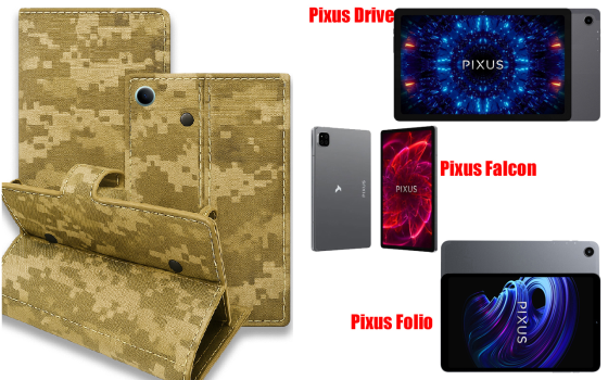 Книжка-трансформер для планшета Pixus Drive, Falcon, Folio, колір Black Pixel Київ