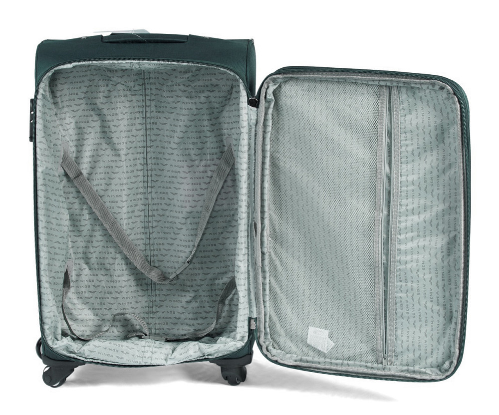 Валіза тканинна WINGS 1706 мала 55 см зелена 4 колеса Київ - фото 3