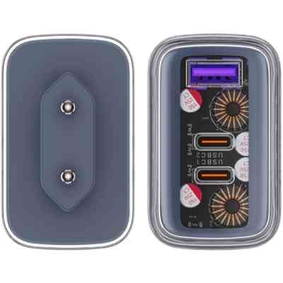 Зарядний пристрій Acefast 3xUSB 65W (2xUSB-C+USB-A) Gan A45 Fast Charger Mountain mist (6974316282099) Вінниця