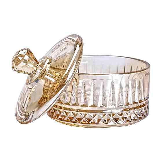 Yiwu Цукерниця з кришкою Ø 10 см скляна HP-YH-75 Київ