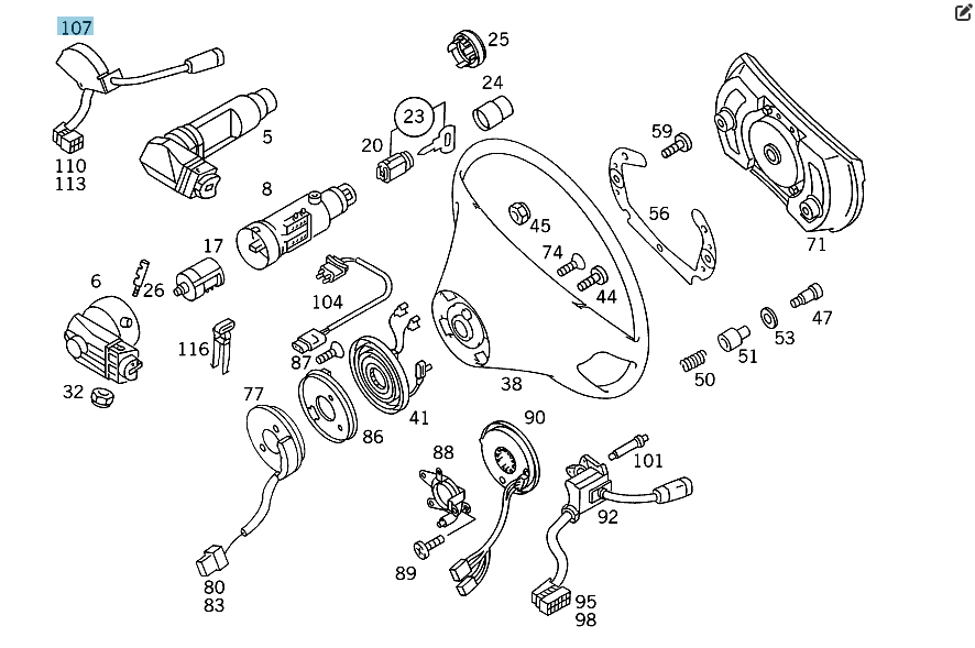 Mercedes-Benz  A1405401444 Підрульовий перемикач круїз-контролю S-class W140 CL C140 Одеса - фото 2
