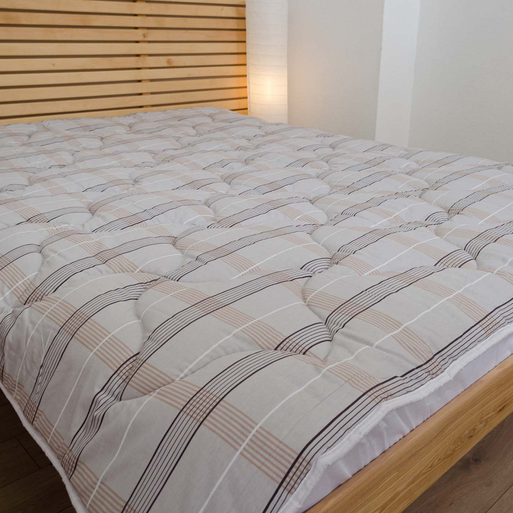 Ковдра конопляна зимова Сатин Персиваль YouStar полуторна 140х210 см (Світло-сірий) Суми - фото 4