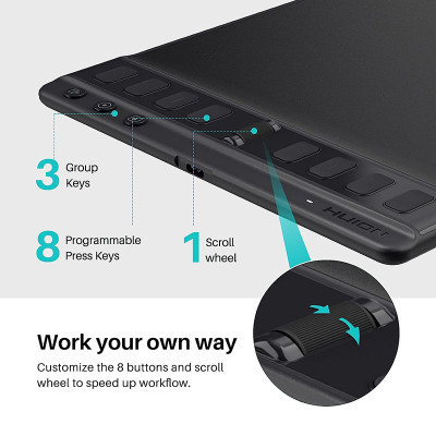 Графический планшет Huion Inspiroy 2 M (H951P) Винница - изображение 5