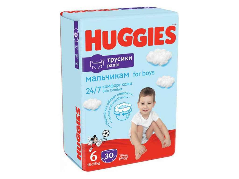 Подгузники-трусики Pants No6 Jumbo для мальчика 30шт ТМ HUGGIES Solmir Киев - изображение 1