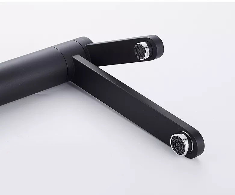 Змішувач для кухні для фільтрованої води двоважільний, кухонний кран з подвійною ручкою WanFan Чорний Кам'янець-Подільський - фото 3