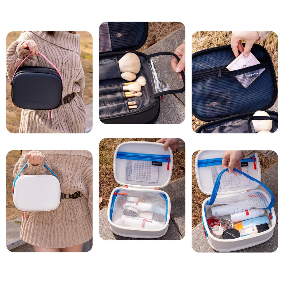 Сумка силиконовая косметичка дорожняя для аксессуаров в ваную комнату и душ,EVA водонепроницаемая,чёрная Каменец-Подольский - изображение 3