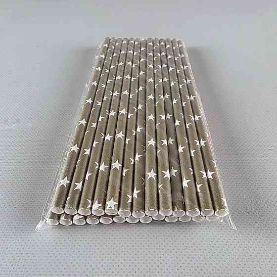 Соломка трубочка бумажная Ø 5 мм 20 см 