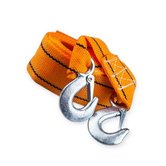 Трос лента 2 т х 4,5м х 60мм крюк/оранж/кулек/полипропилен буксир. Мукачево