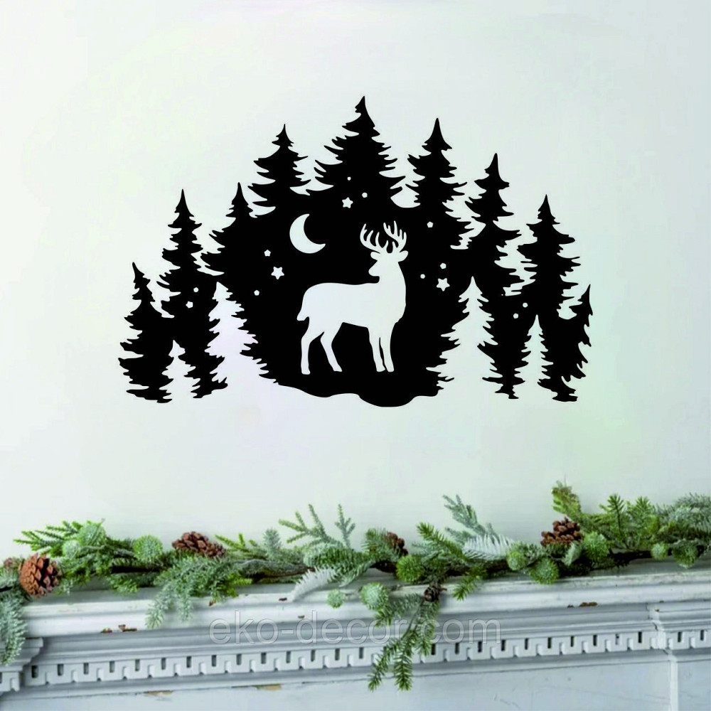 Декоративное настенное Панно «Новый год», Декор на стену 110*72 см, Чёрный Киев - изображение 2