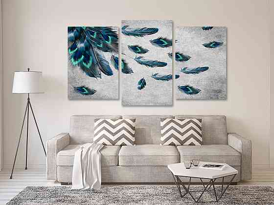 Модульная картина в гостиную / спальню Пір`я Павліна Art-610_3 Киев