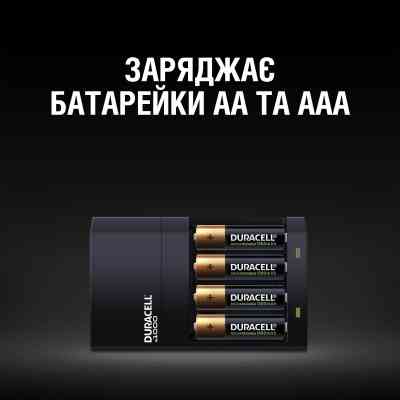 Зарядное устройство для аккумуляторов Duracell CEF14, 4 часа, 1 шт. (Includes 2 AA1300mAh & 2 AAA750mAh) (5007497 / 5004990) Винница