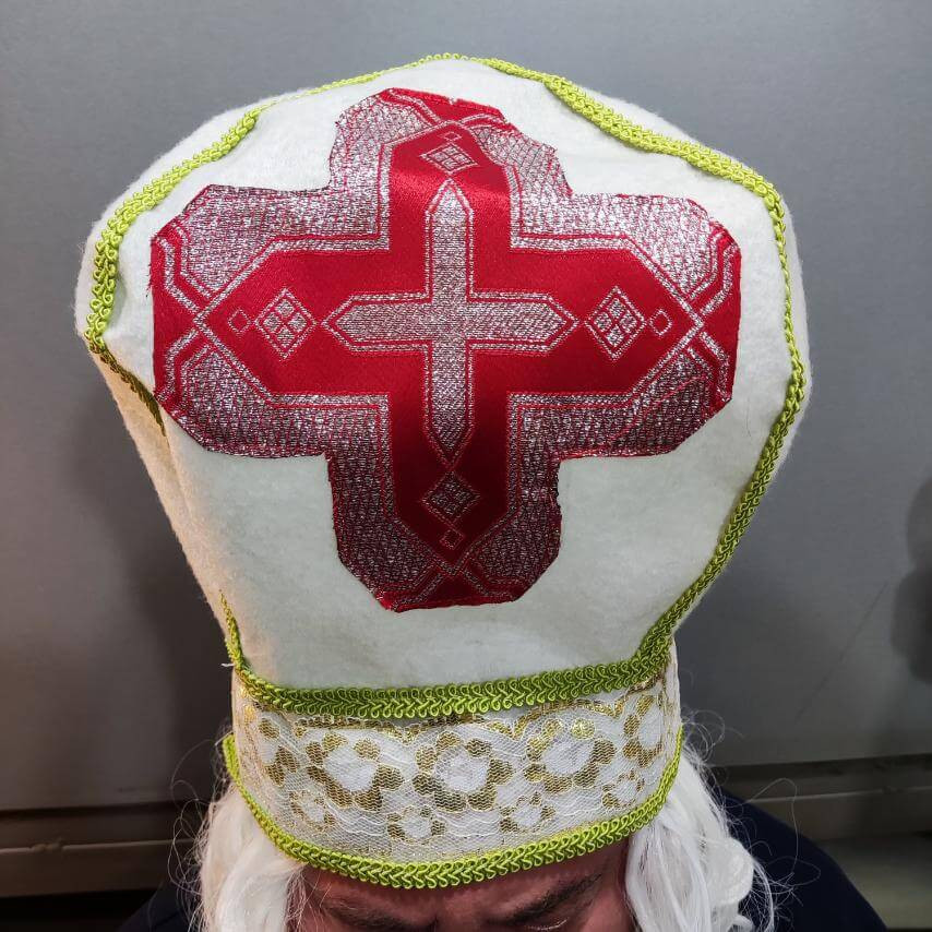 Мітра висока, шапка Святого Миколая: класика, канон, висота 38 см Київ - фото 1