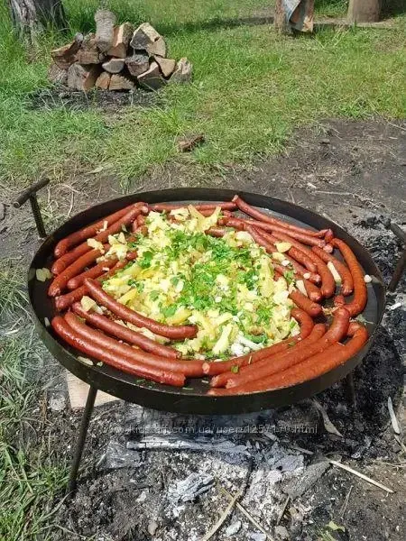 Сковорода из диска, бороны и крышка для пикника 30 см. Киев - изображение 3