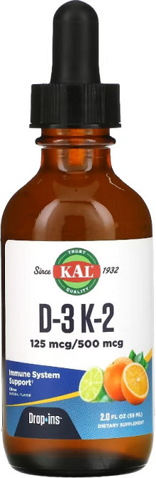 Витамин Д3 К2 KAL D3 K2 DropIns 125 мкг 59 мл Киев - изображение 1