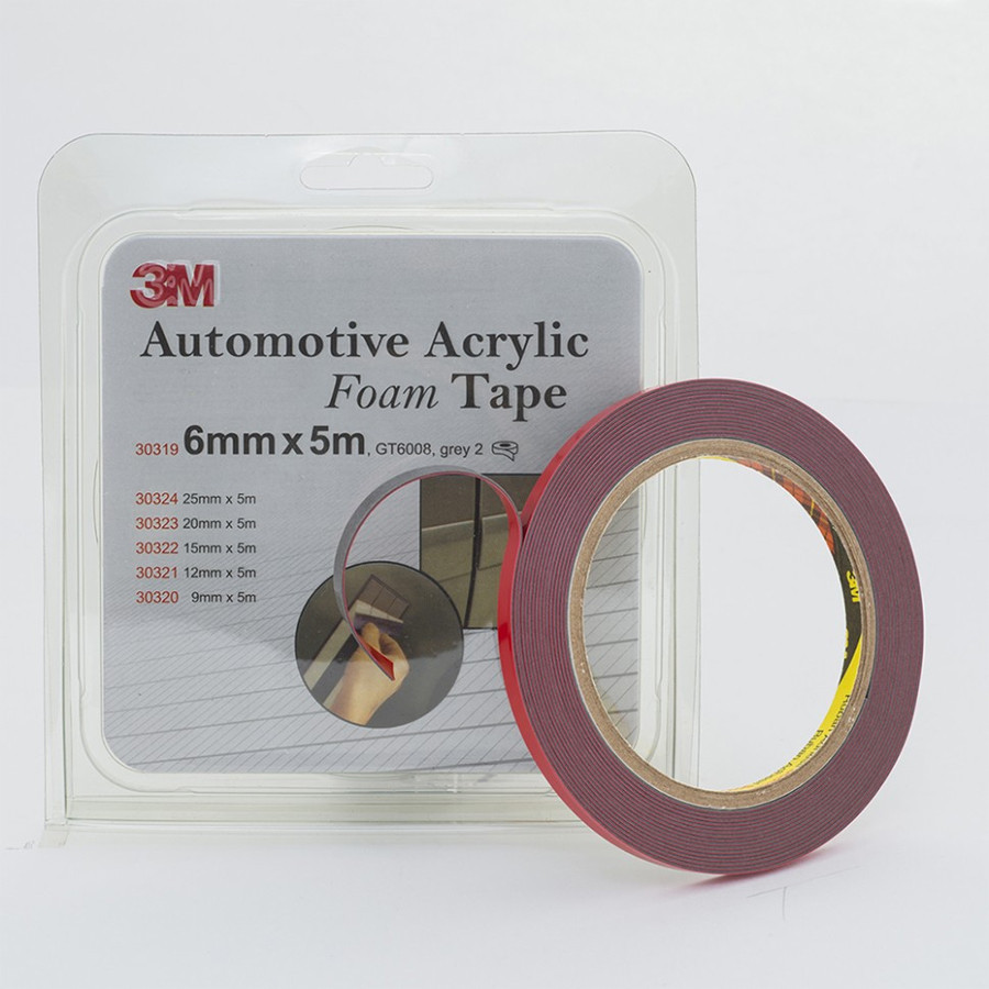 Скотч двосторонній 6мм х 5м 3M GT6008F "Foam Tape" (ціна за уп.-2шт) темно сірий, 32319 Київ - фото 1