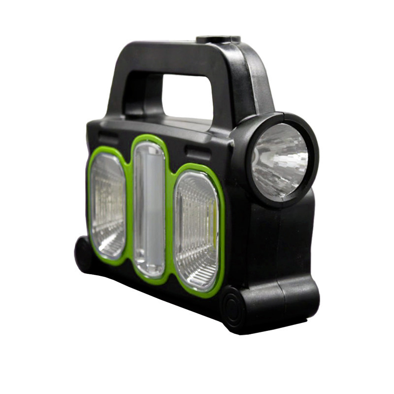 Фонарик с аккумулятором и солнечной батареей, зеленый Днепр - изображение 2