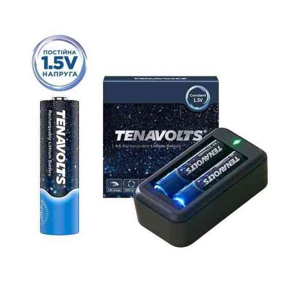 Комплект Акумулятор літієвий з зарядним пристроєм TENAVOLTS Litium  AA 1850 mAh 1.5V box 2 шт Рівне