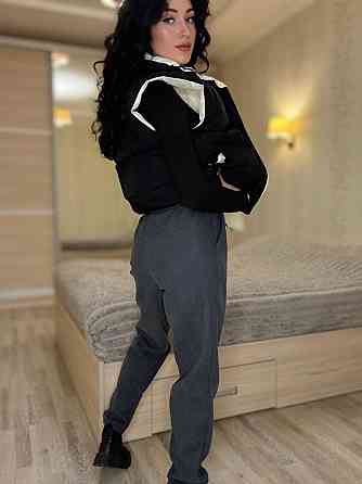 Женские утепленные брюки мом из вельвета на плотном флисе Графит, 50/52 Одесса