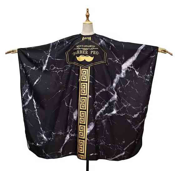 Перукарська накидка Barber Pro для стрижки та фарбування 140 на 160 см чорний Київ