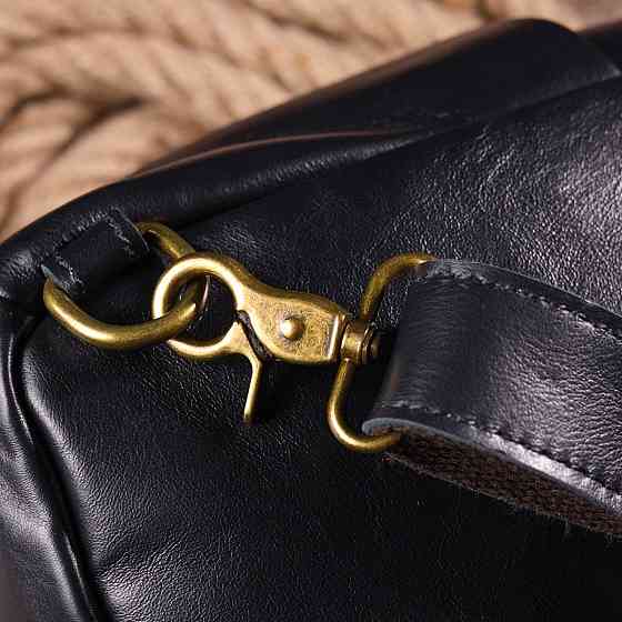 Надзвичайна сумка чоловіча через плече із натуральної гладкої шкіри 21286 Vintage Чорна Київ