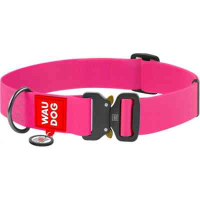 Нашийник для тварин WAUDOG Waterproof з QR паспортом XXL Ш 40 мм Д 43-70 см(рожевий) (28017) Вінниця
