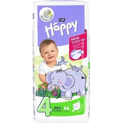 Підгузки Bella Happy 4 Maxi 8-18 кг 46 шт (5900516602871) Вінниця - фото 1