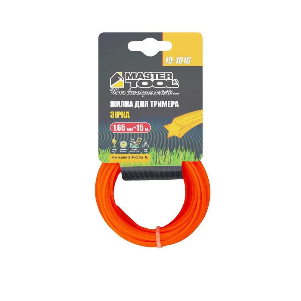 Леска для триммера MASTERTOOL ЗВЕЗДА 1,65 мм 15 м 19-1016 Ровно - изображение 2