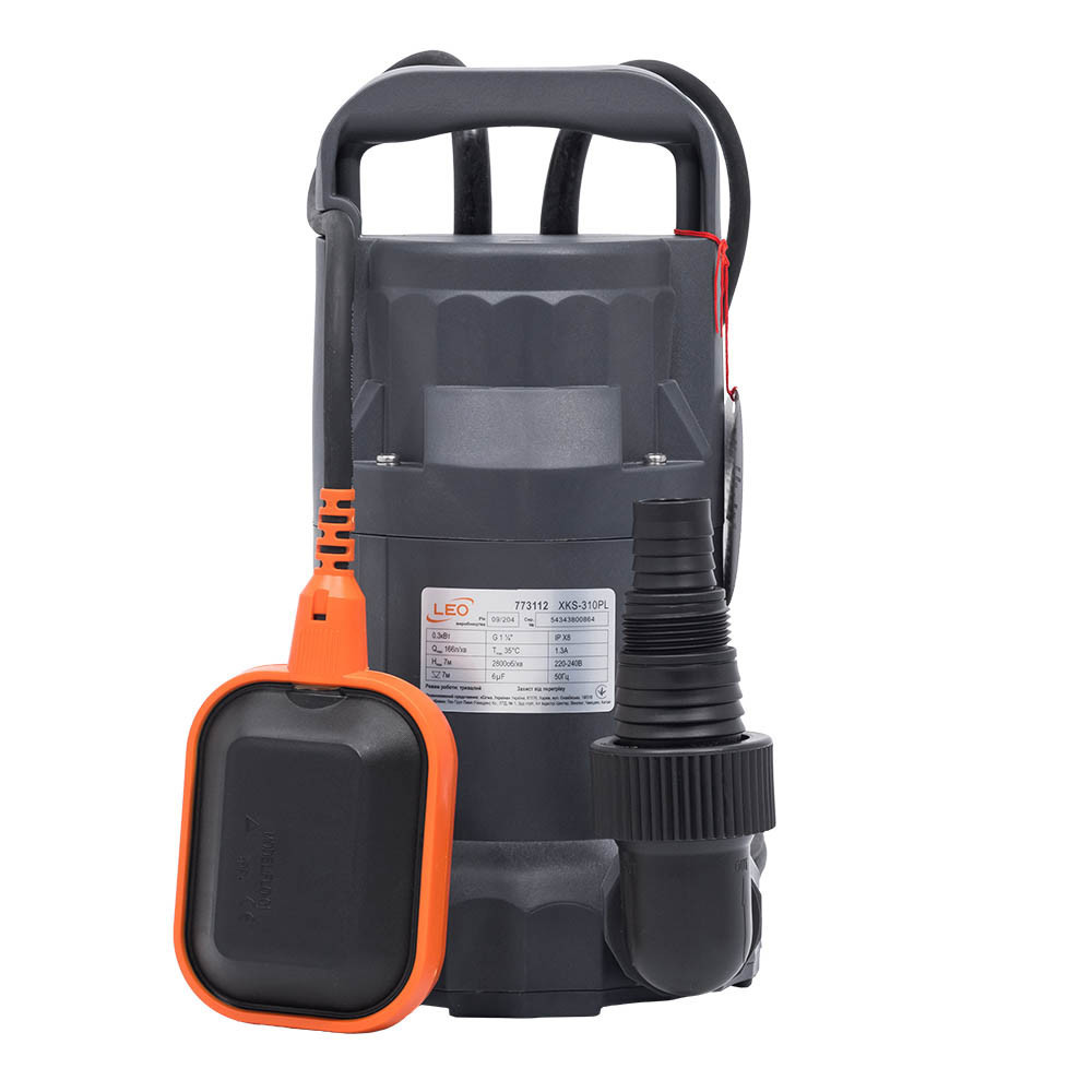 Насос дренажний садовий 0.3кВт Hmax 7м Qmax 166л/хв (част. до 5мм) LEO (773112) Рівне - фото 3