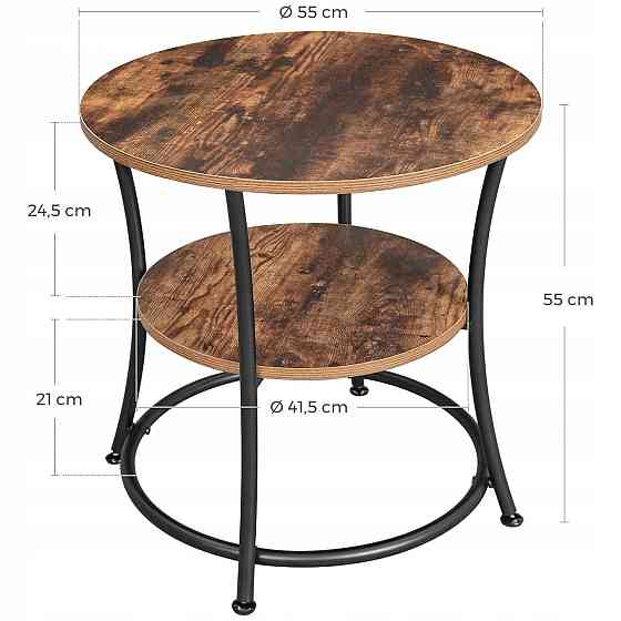 Журнальний столик Leobert Vasagle 55 x 55 x 55см в стилі Loft Київ