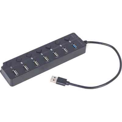 Концентратор Gembird 7 ports (1xUSB3.1+6xUSB2.0) switch black (UHB-U3P1U2P6P-01) Винница