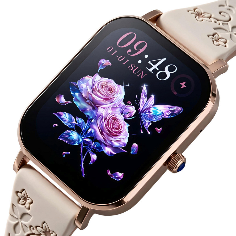 Годинник розумний смарт Smart Miami Beige Flower (2 ремінці) Київ - фото 9