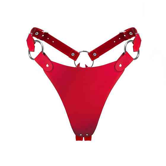 Трусики из натуральной кожи Feral Feelings - String Bikini Red Sex Aura Киев