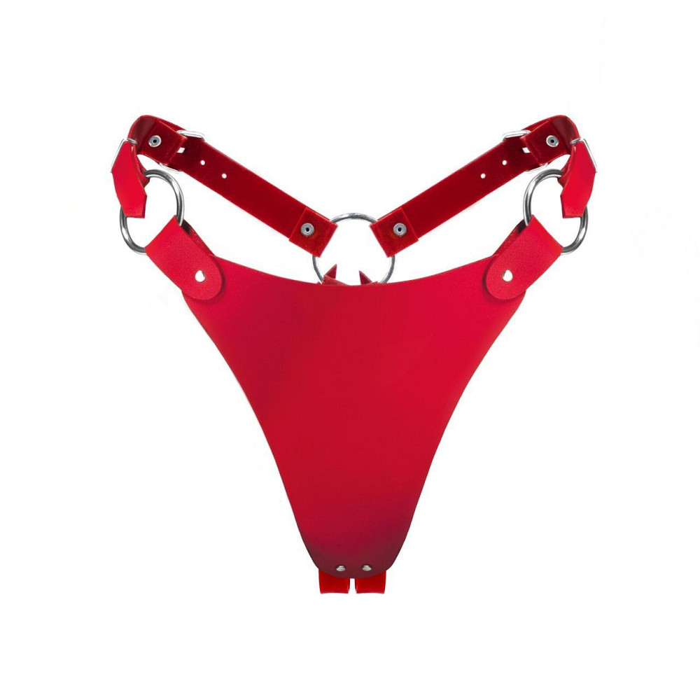 Трусики из натуральной кожи Feral Feelings - String Bikini Red Sex Aura Киев - изображение 1