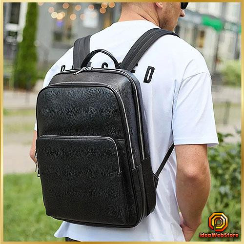 Міський чоловічий шкіряний рюкзак, практичний рюкзак-портфель для хлопця, чоловіки Tiding Київ - фото 1