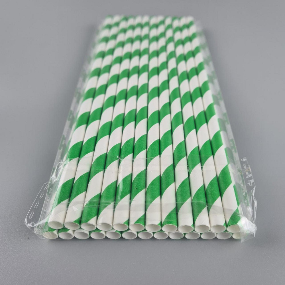 Соломка трубочка бумажная Ø 5 мм 20 см 
