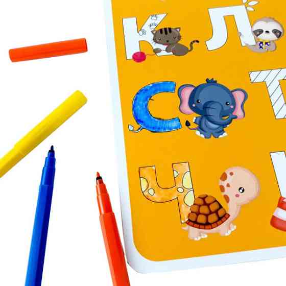 Навчальний килимок Азбука-цифри 129053 для дівчаток А3 Вінниця