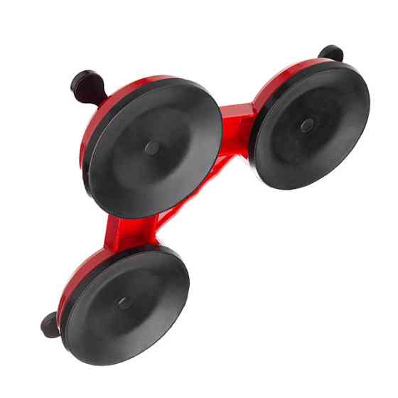 Тримач-присоска для скла, потрійна: 3×120 мм, максимальне навантаження: 120 кг INTERTOOL HT-7103 Київ