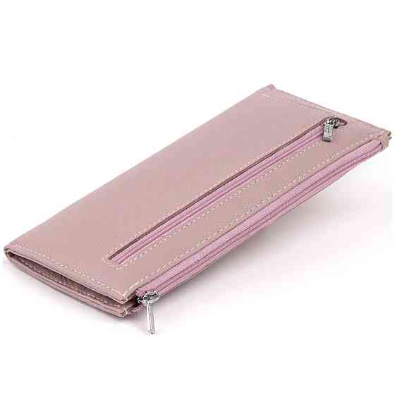 Горизонтальний тонкий гаманець зі шкіри ST Leather 19327 Ліловий Київ