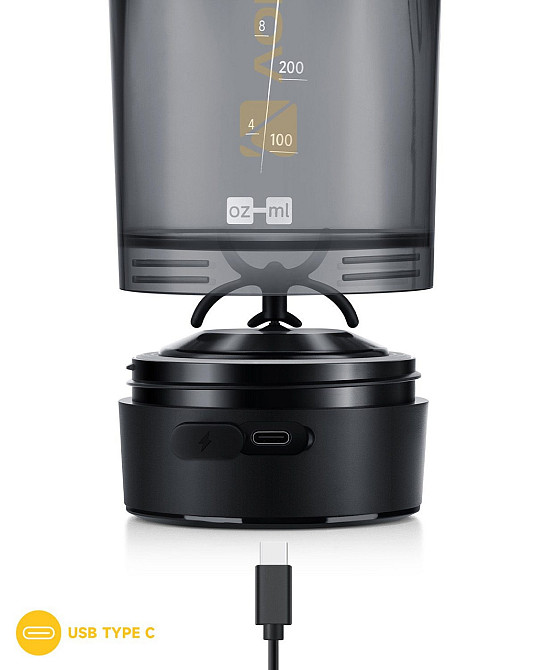 Шейкер спортивний електричний VOLTRX Gallium 700 мл. Tritan Yellow Кам'янське - фото 7