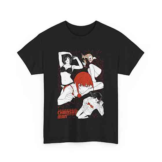 Футболка аниме Человек-бензопила оверсайз (S/M/L) Черний AnimeJ0104 Днепр