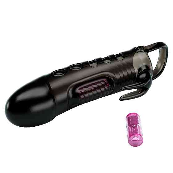 Насадка на член - Pretty Love Sloane Vibrating Penis Sleeve Black Sex Aura Київ