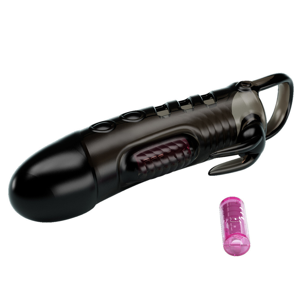 Насадка на член - Pretty Love Sloane Vibrating Penis Sleeve Black Sex Aura Київ - фото 5