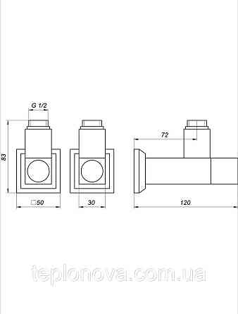 Крани для рушникосушки LUX Хромовані Solomon 1/2" Chrome LUX Чернівці