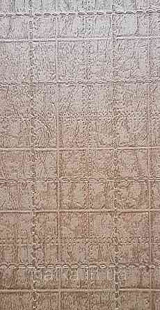 Шпалери вінілові на флізеліні AdaWall Signature1.06х10 під шкіру смуги структурні коричневі золотисті Київ