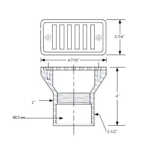 Форсунка для переливу Hayward SP1019 (60.3 мм) Киев